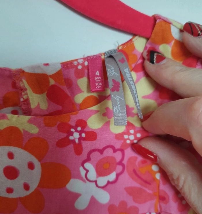 Robe fleurie manches courtes 4 ans orchestra - photo numéro 3