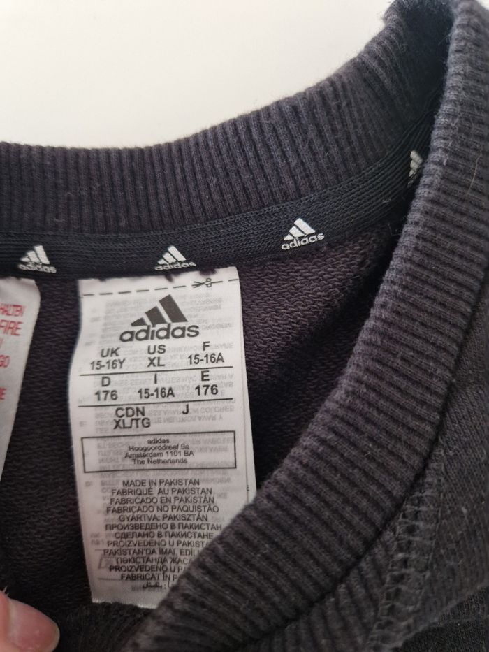 Sweat Adidas 15/16 ans Noir et blanc - photo numéro 3