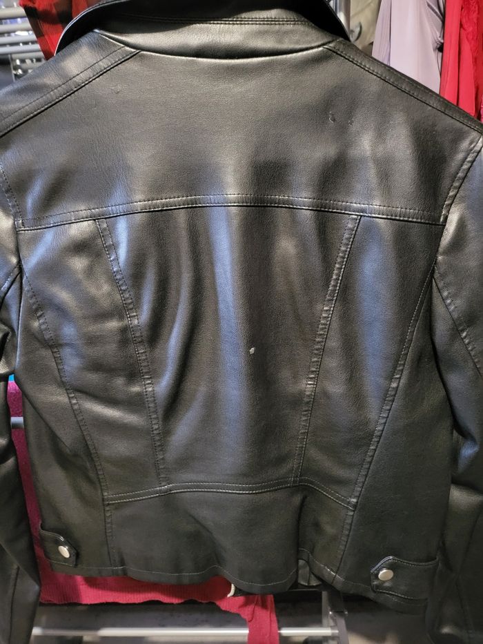 Veste simili cuir noire pour femme Cache Cache taille 36 - photo numéro 2