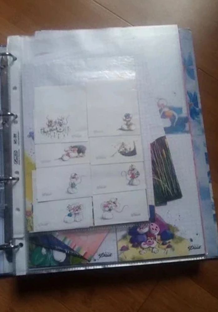 Classeur diddl avec feuilles diddl anciennes rares - photo numéro 5