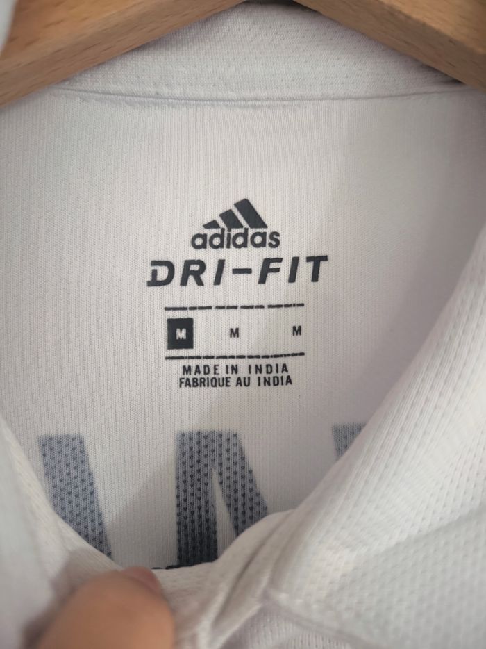 T-shirt polo Blanc Real Madrid 2016 Ronaldo Adidas taille M - photo numéro 3