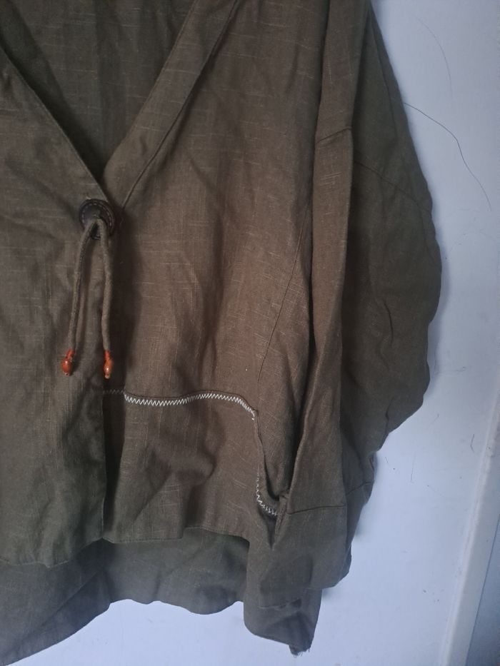 Veste / Gilet Kaki Floresse Taille L - photo numéro 6