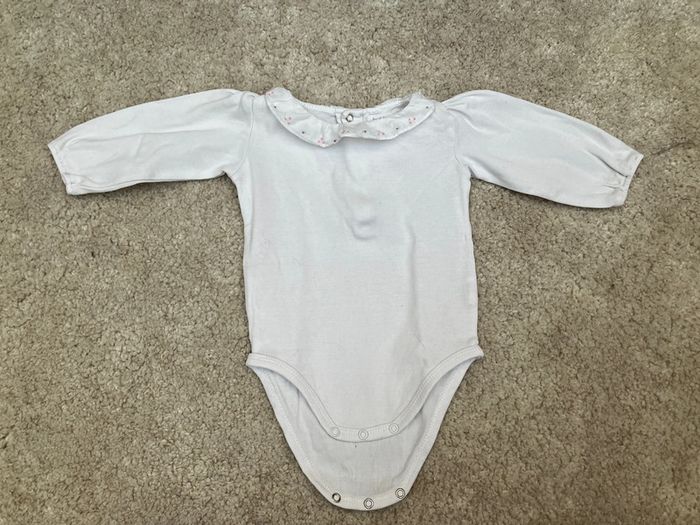 Body chic manches longues avec col Claudine  fille - 9 mois - boutchou