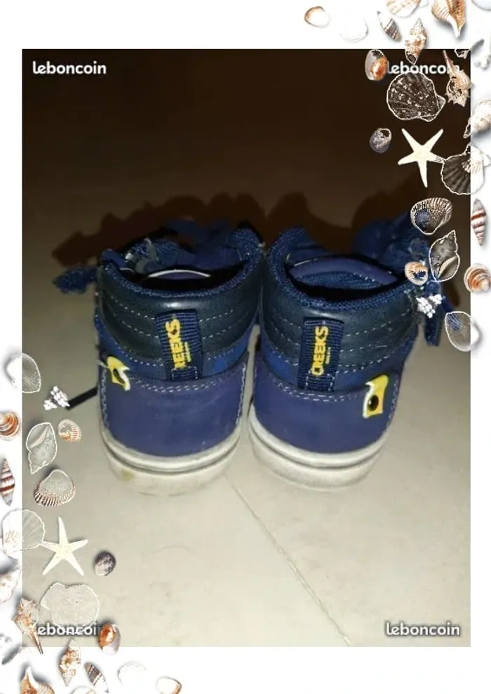 Chaussures montantes bottines bleues creeks taille 21 - photo numéro 2
