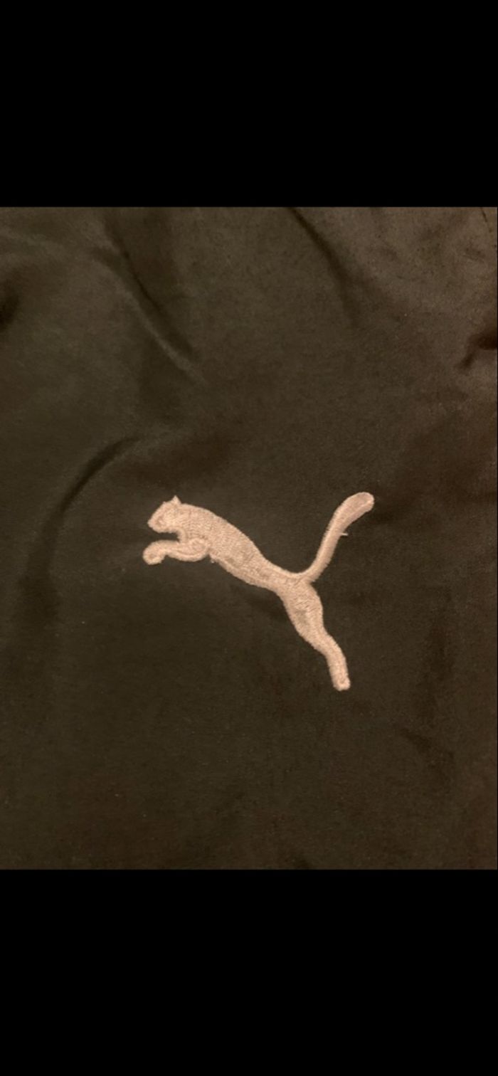 Pantalon/jogging marque puma logo cousu blanc et gris taille M - photo numéro 2