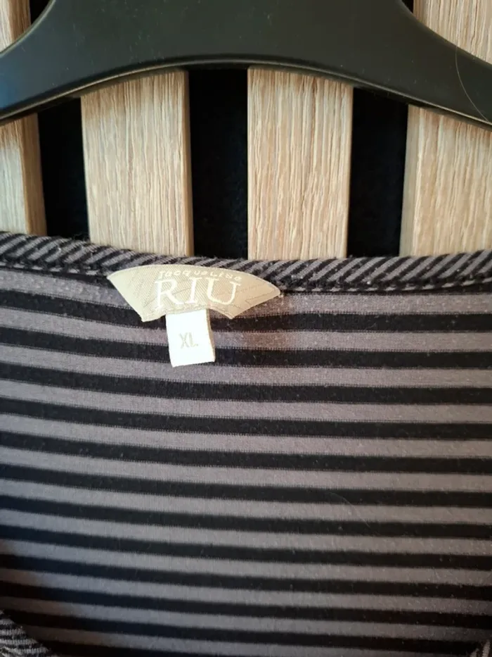 Haut blouse fluide marinière T XL 42 /44 - photo numéro 6