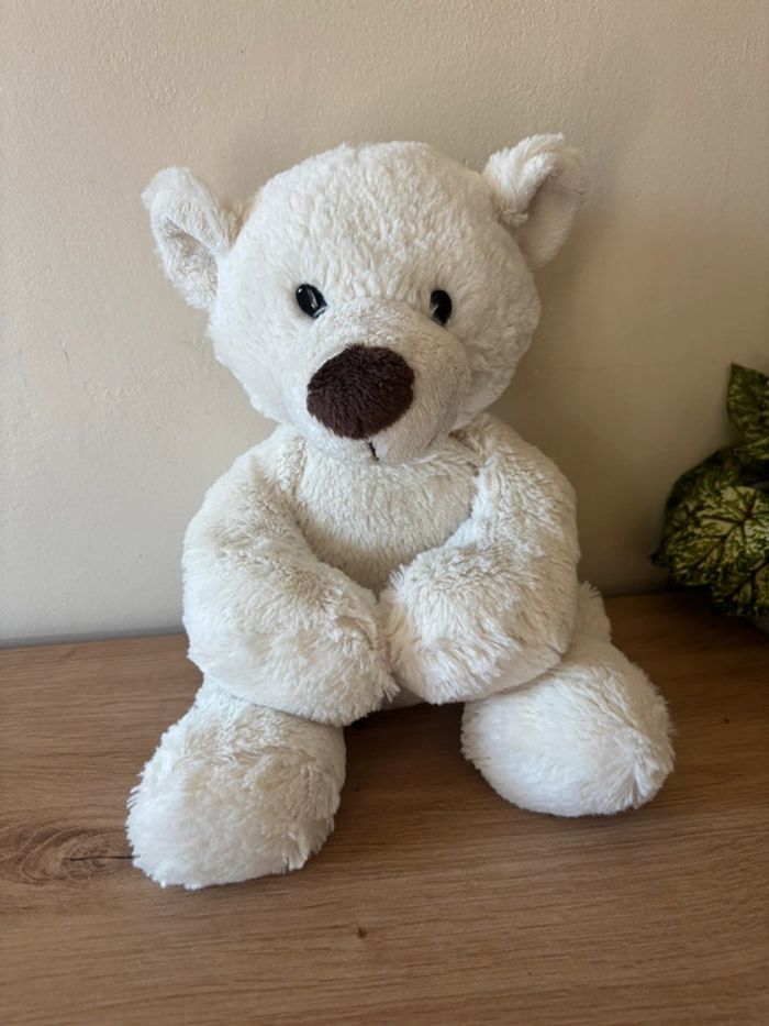 Doudou peluche ours polaire blanc plush & Company