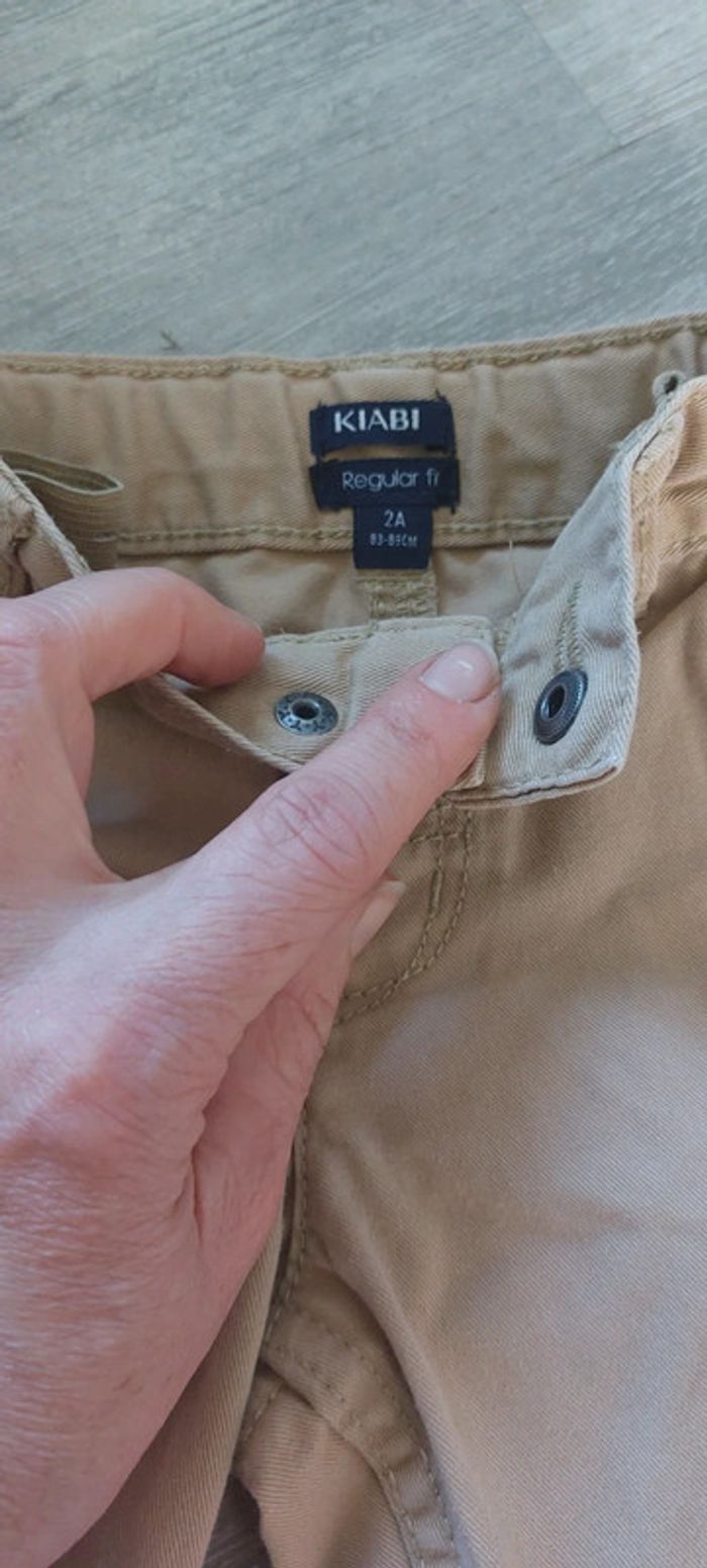 Pantalon chinois slim beige camel 2 ans - photo numéro 3