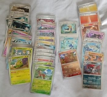 Lot de 80 cartes Pokémon Pokéball/Rev/Holo/Co EV10.5 Flamme Blanche Sans double 🇫🇷