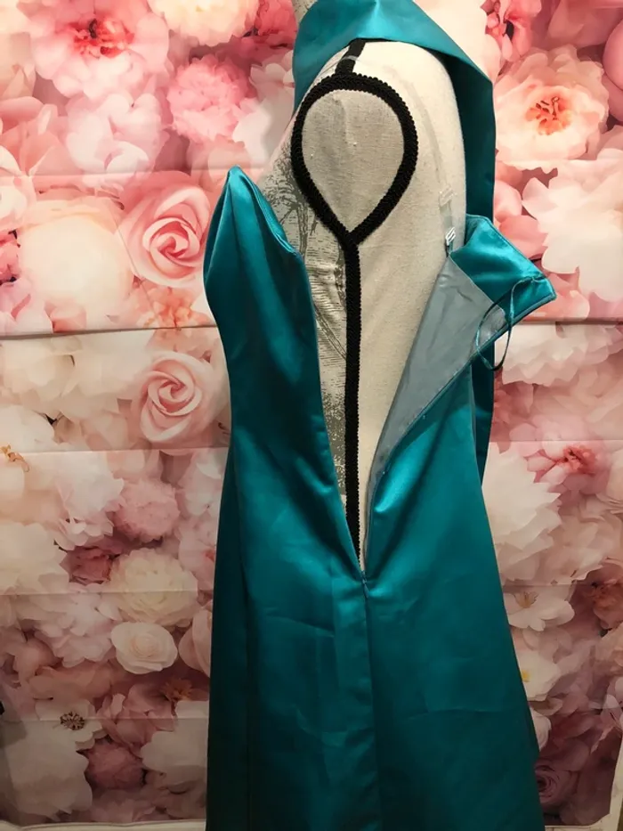 Robe cocktail turquoise - photo numéro 4