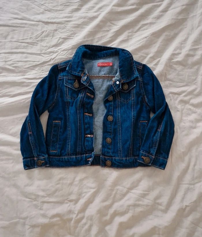 Veste jeans bleu marine garçon coton