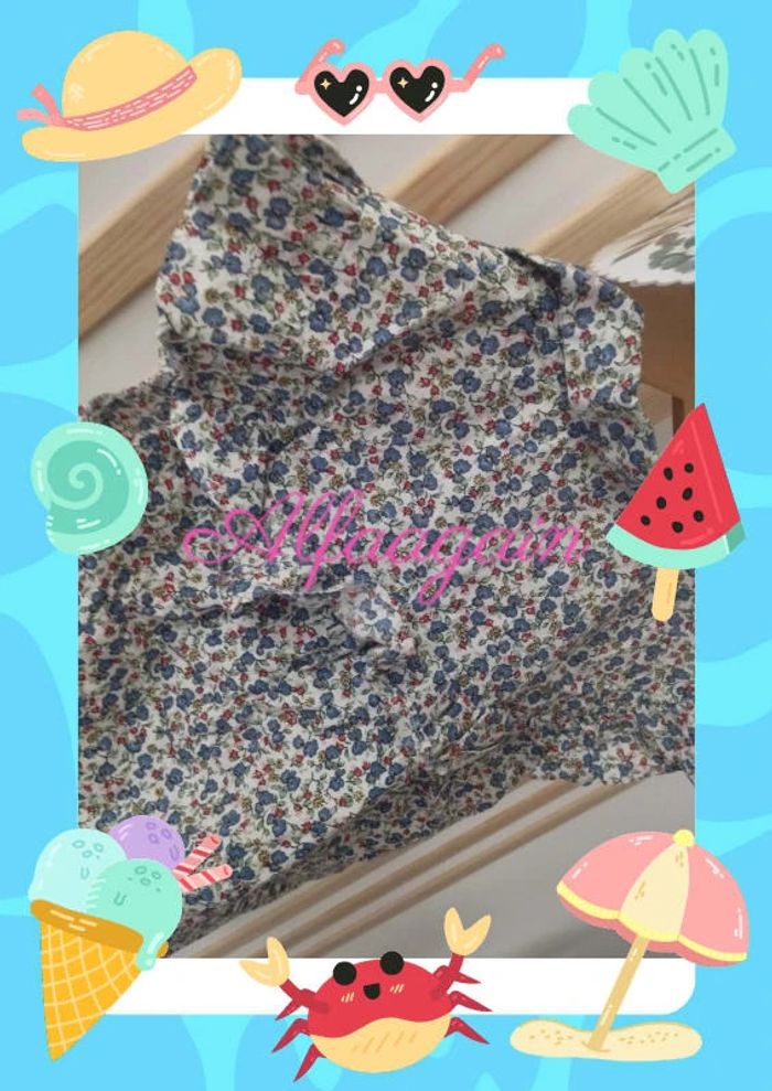 Chemise next fleurie neuve 8ans - photo numéro 10
