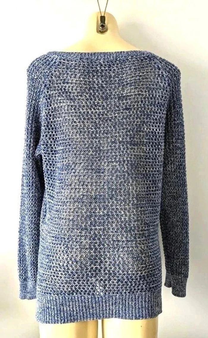 Pull bleu ajouré 100% coton - Caroll - taille 42 - photo numéro 4