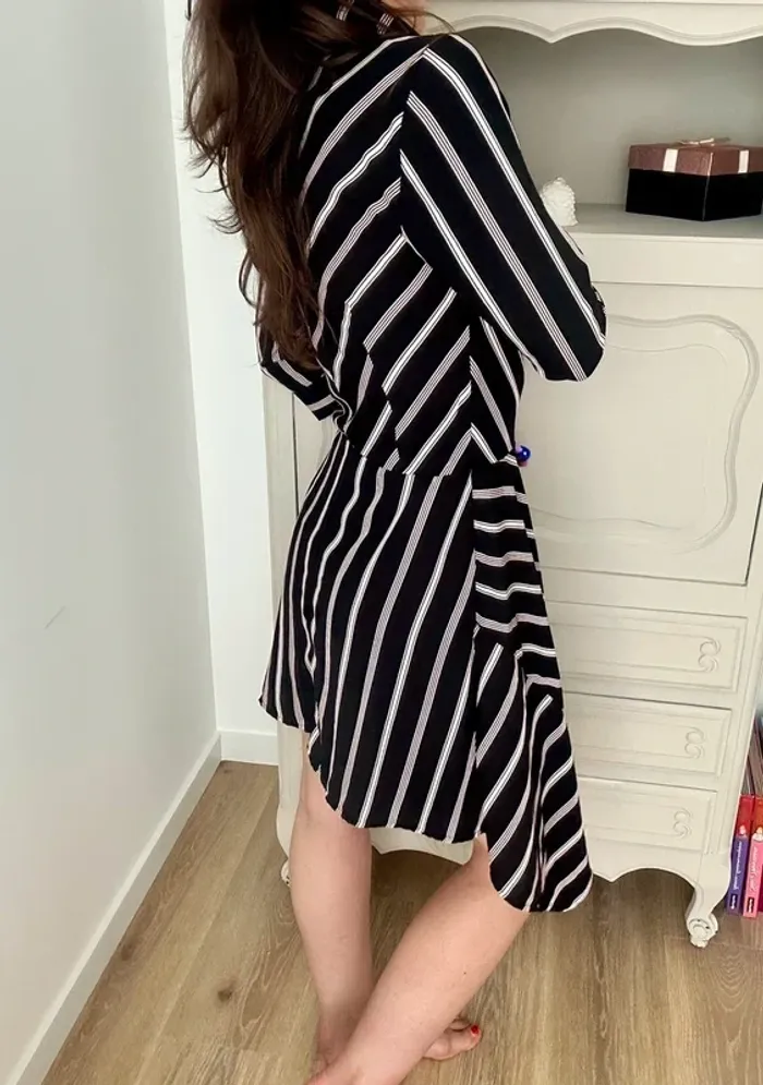 Robe Morgan rayures noir & blanc – Taille 36 – Excellent état - photo numéro 2