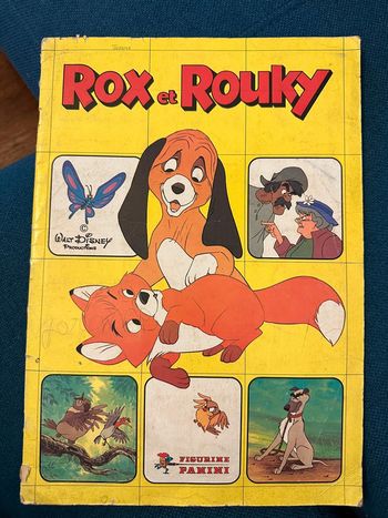 album Panini complet Rox et Rouky Disney stickers autocollants ancien vintage