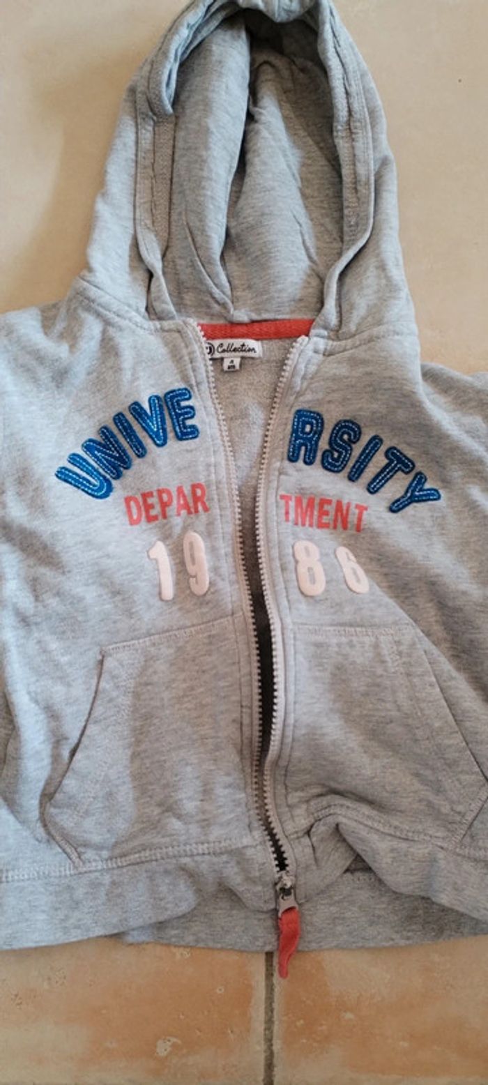 Veste zippé grise - photo numéro 2