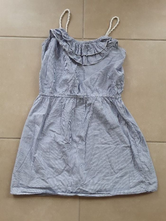 Robe été rayée bleu/blanc M TBE
