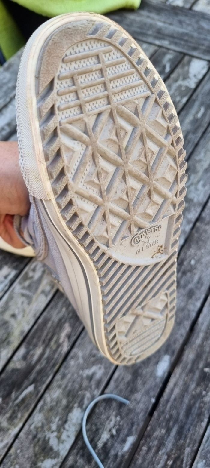 Paire de Converse haute T 29 grise cuir Nubuck - photo numéro 8