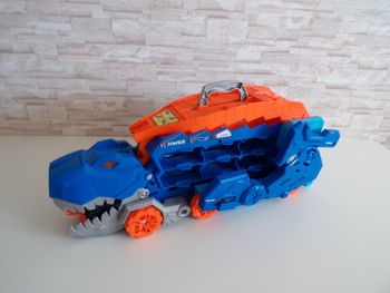Camion et Dino Piste de Course - Transporteur géant T-Rex - Hot Wheels - Hotwheels