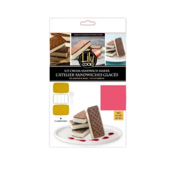 Kit Pâtisserie Lily Cook – 4 Moules Mini Sandwichs Glacés Neuf