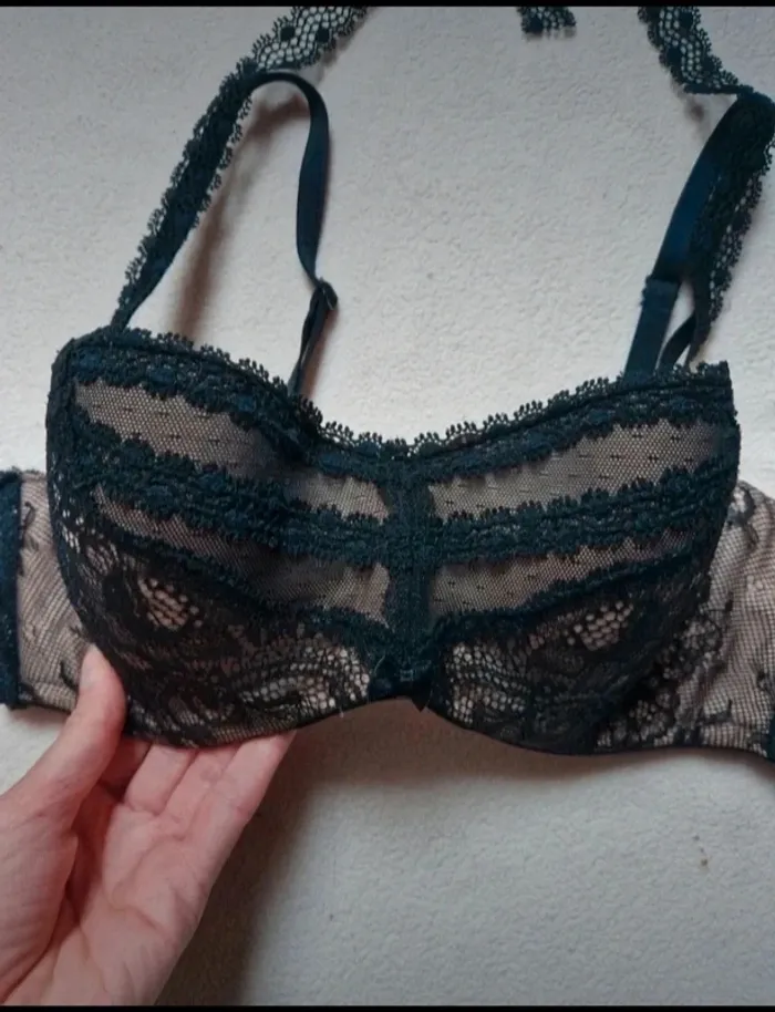 Jolie soutien-gorge beige en dentelle etam 90b - photo numéro 2