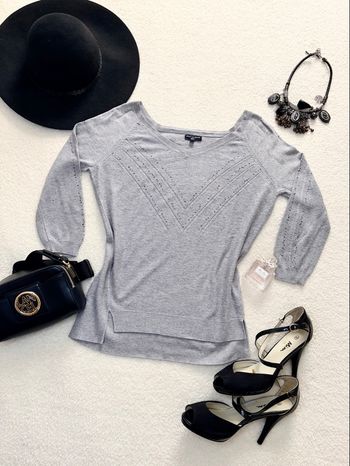 Pull fin femme gris Grain de malice taille S