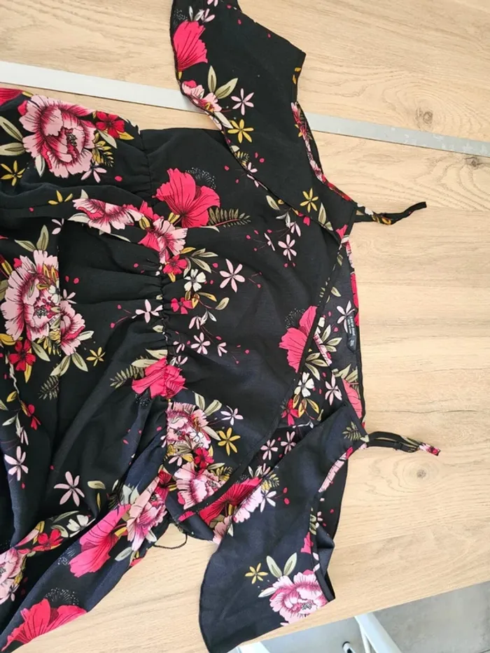 Robe longue fleurie fendu femme grande taille 48 - photo numéro 10