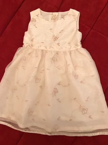 Robe de cérémonie sans manche Crème
