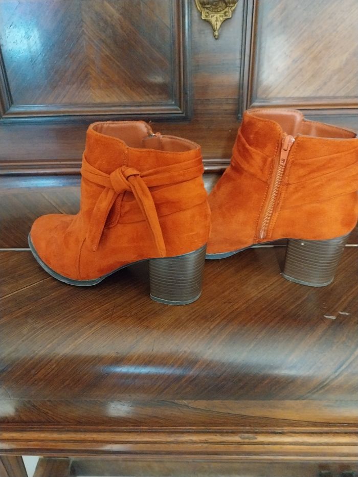 Bottines femme corail