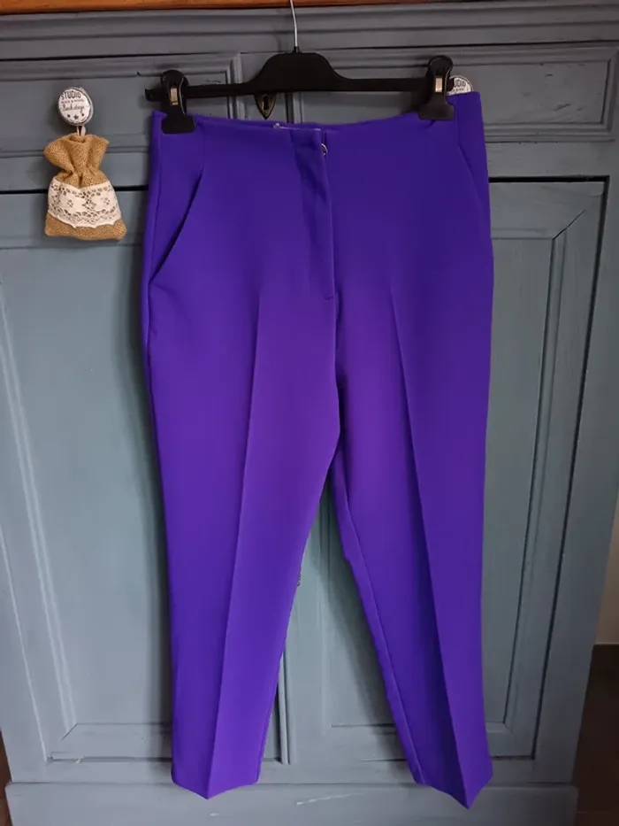 Pantalon tailleur violet Morgan