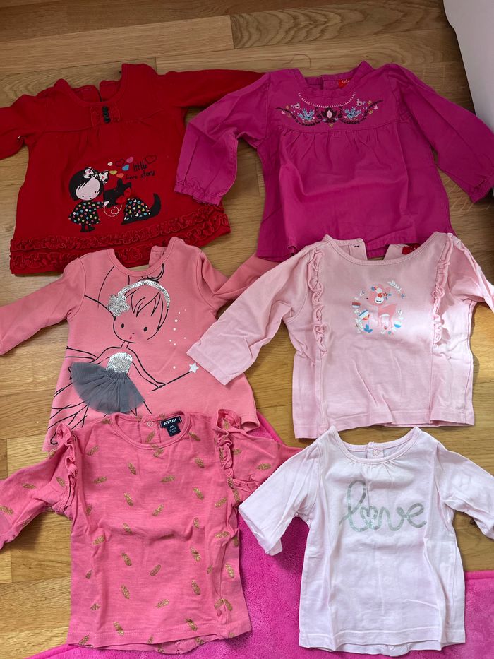 Hauts manches longues fille 6 mois