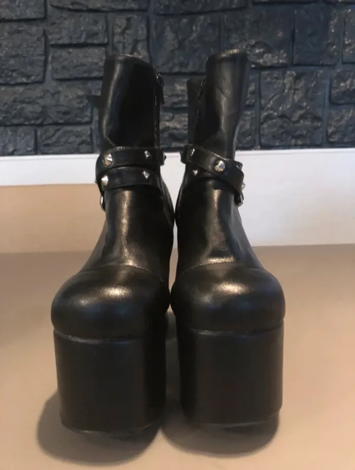 Bottes à talons plate-forme gothique – Devil Knight – T 38 - photo numéro 5
