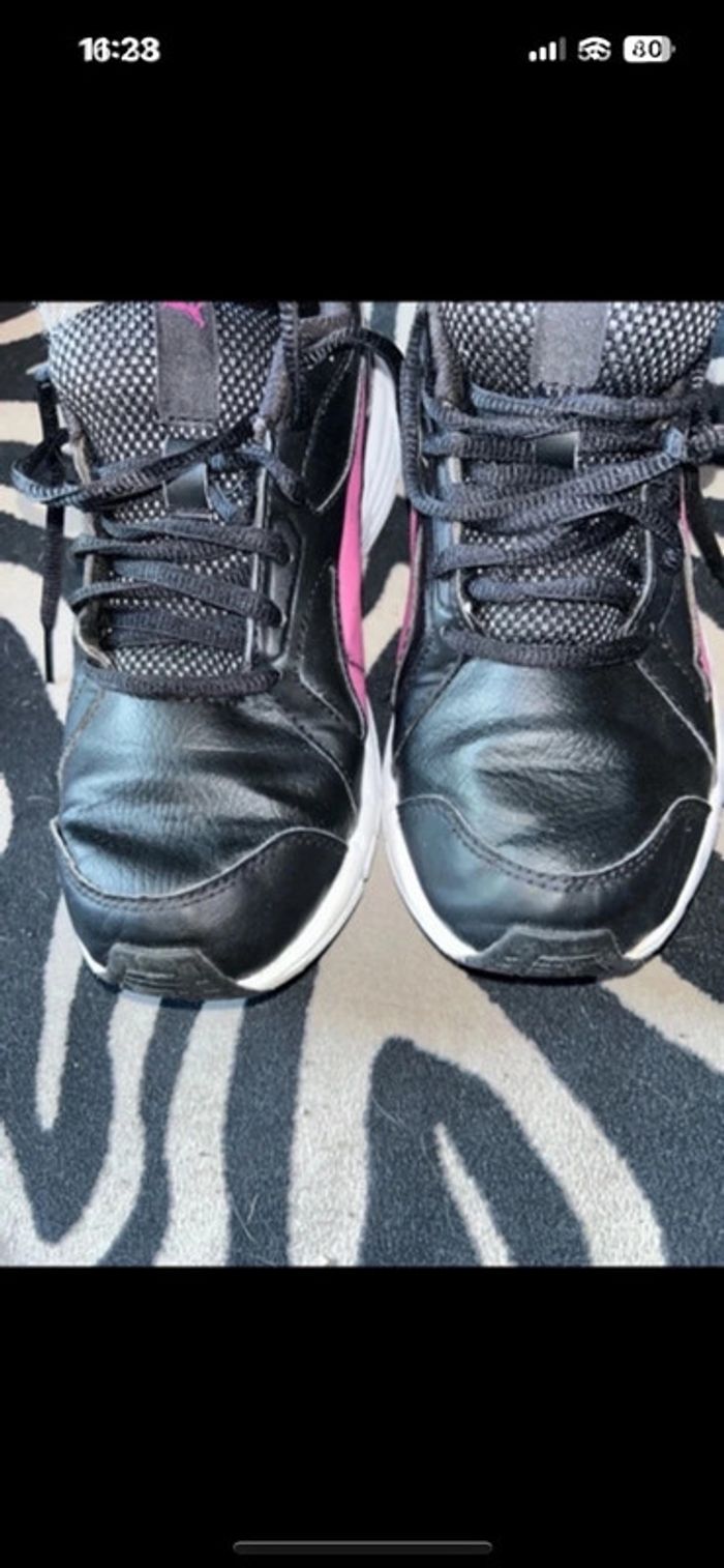 Baskets Puma noir rose taille 37 - photo numéro 2