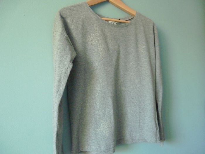 T-shirt pull gris fille IKKS 14 ans manches longues TBE - photo numéro 2