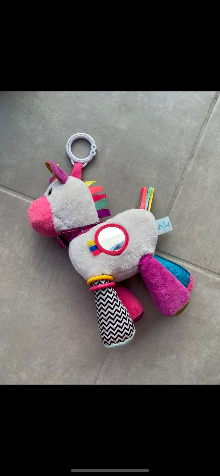 Peluche licorne sensorielle Baby Nat