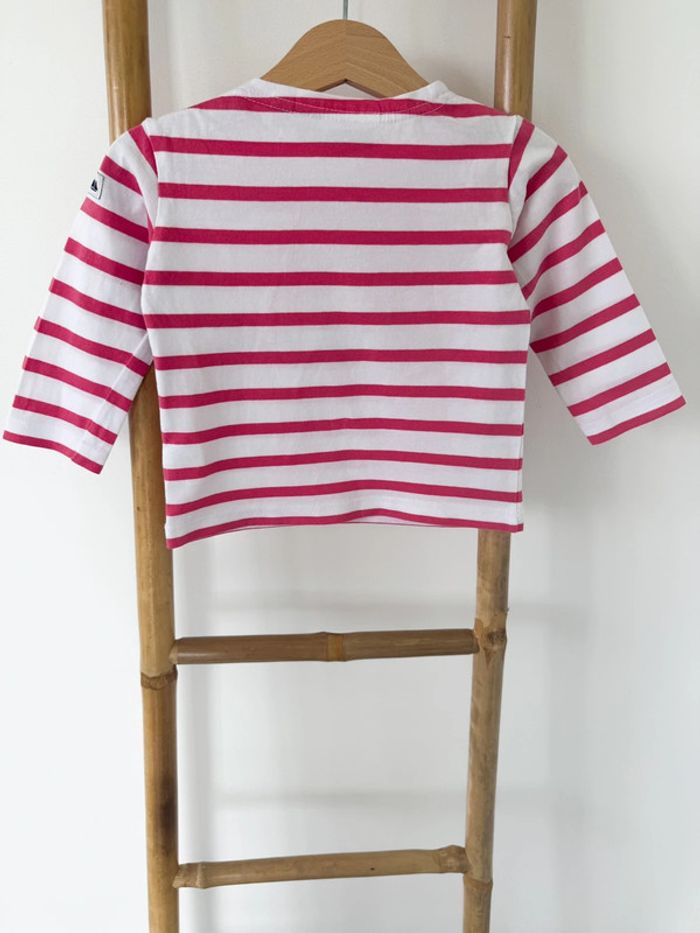 Marinière blanche et rose, fuchsia Hublot Taille 9 mois - photo numéro 4