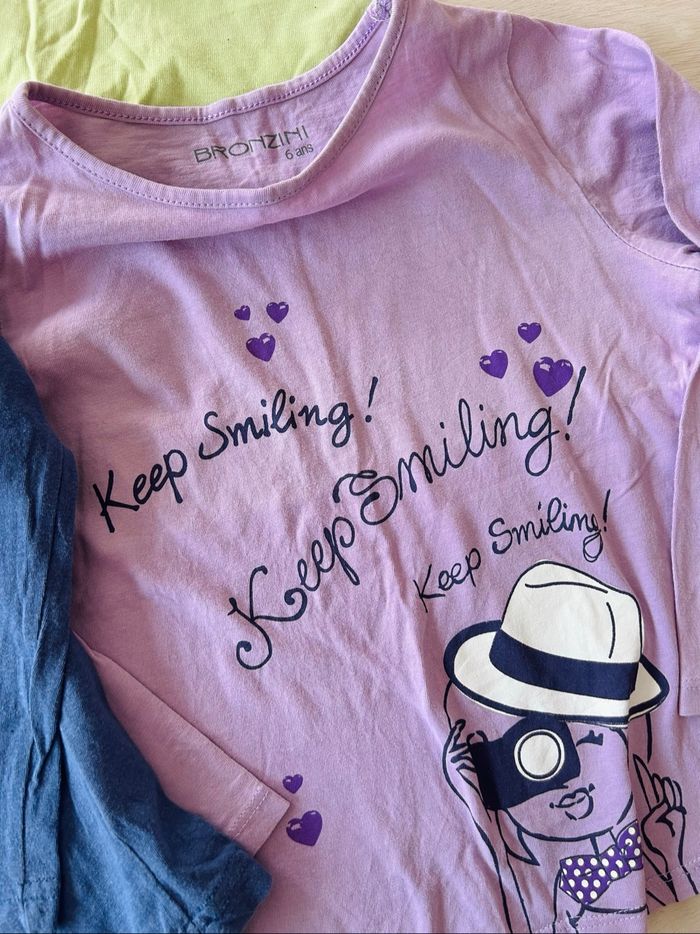 Lot de 4 t-shirts manches longues fille 6 ans - photo numéro 3