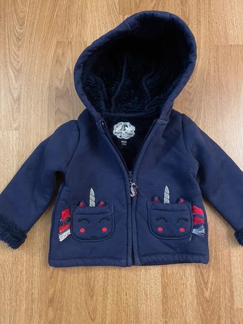 Veste zippée chaude 9 mois