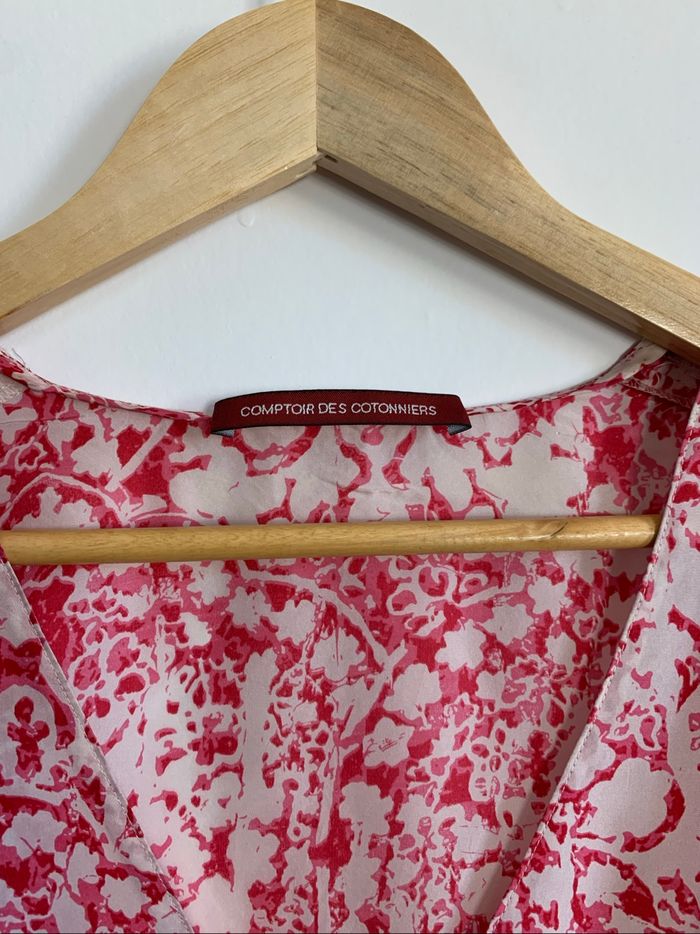 Robe comptoir des cotonniers en soie - vintage - tbe - taille 34 - photo numéro 4