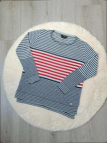 💙 Pull marin rayé Brax – Taille 40 🇮🇹