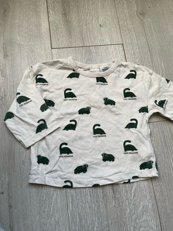 Tee shirt motifs dinosaures tape à l’œil 12 mois