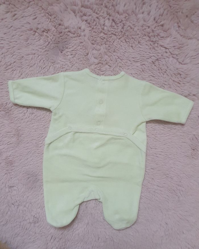 Pyjama velours imprimé renard forêt 1 mois 54 cm - photo numéro 3