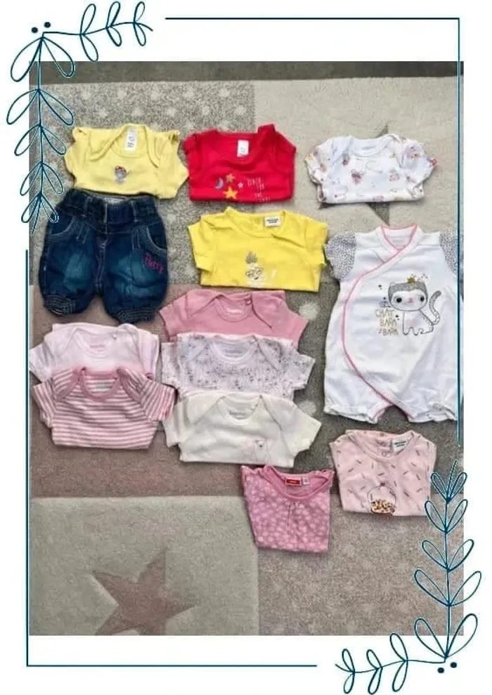 Lot 62-68 cm 3 et 6 mois fille