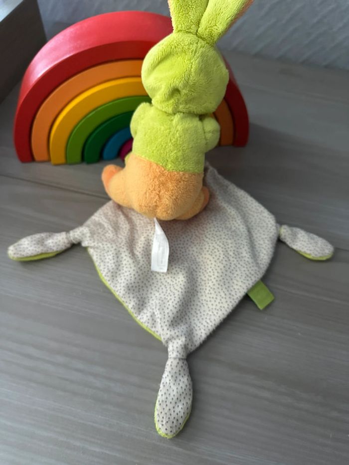 Doudou Tigrou nicotoy vert capuche et mouchoir - photo numéro 3