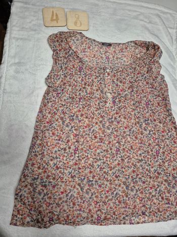 Blouse fleurie phildar 46/48