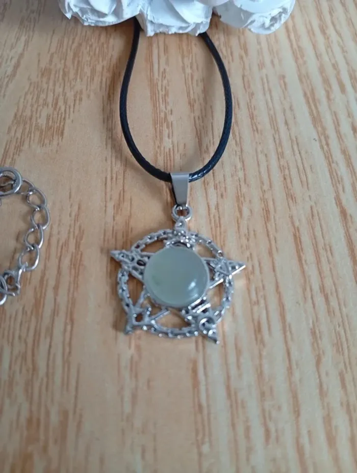 Solde 💝 Collier en pierres naturelles jade Lithothérapie - photo numéro 3