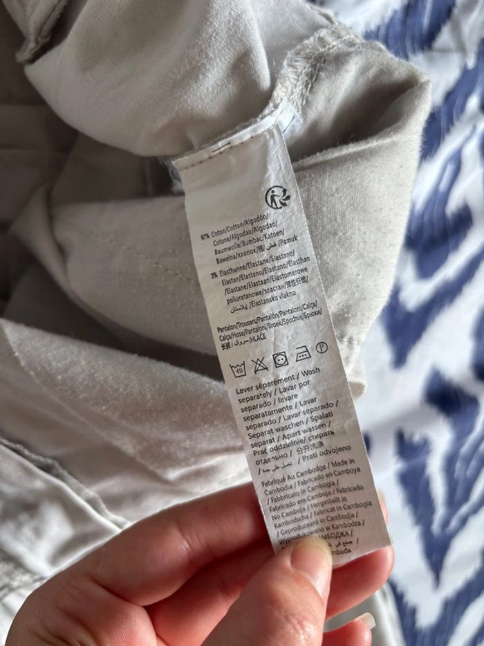 Pantalon homme beige clair taille 54 (3XL) regular fit droit– Kiabi – coton stretch - photo numéro 11