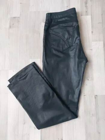 Pantalon enduit noir "Kanopé"
