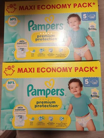 160  couches pampers premium protection taille 5
