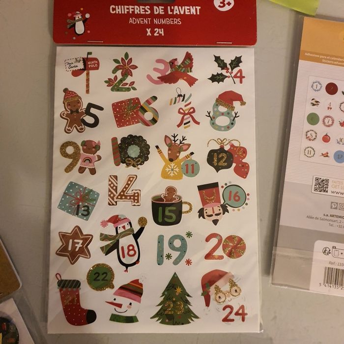 Lot chiffres de l'avent pour calendrier Noël - photo numéro 6